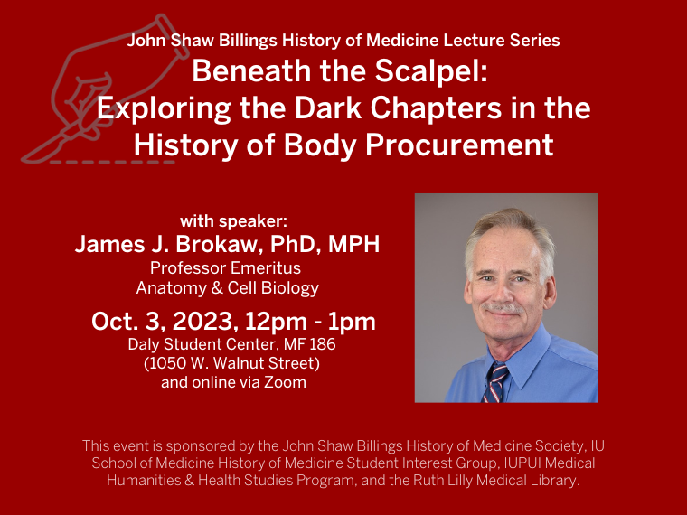 Brokaw JSB Lecture Recording available - as are all Fall 2023 John Shaw Billings lectures.