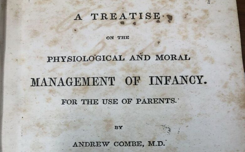 Title page of A Treatise on the Physiological and Moral Management of Infancy (cropped)